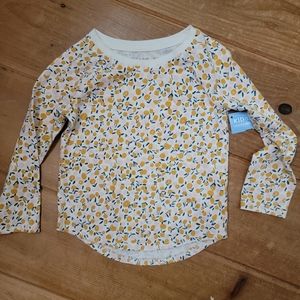 Cat & Jack lemon long sleeve tee 4T